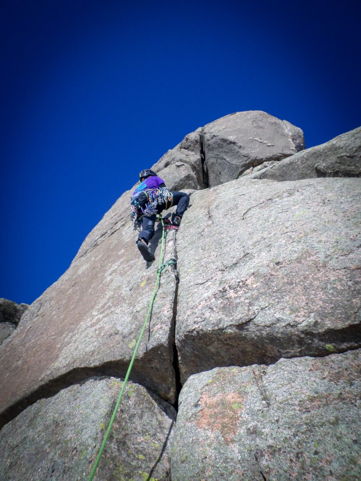 Aguja del Pornoso, escalada en la Cabrera