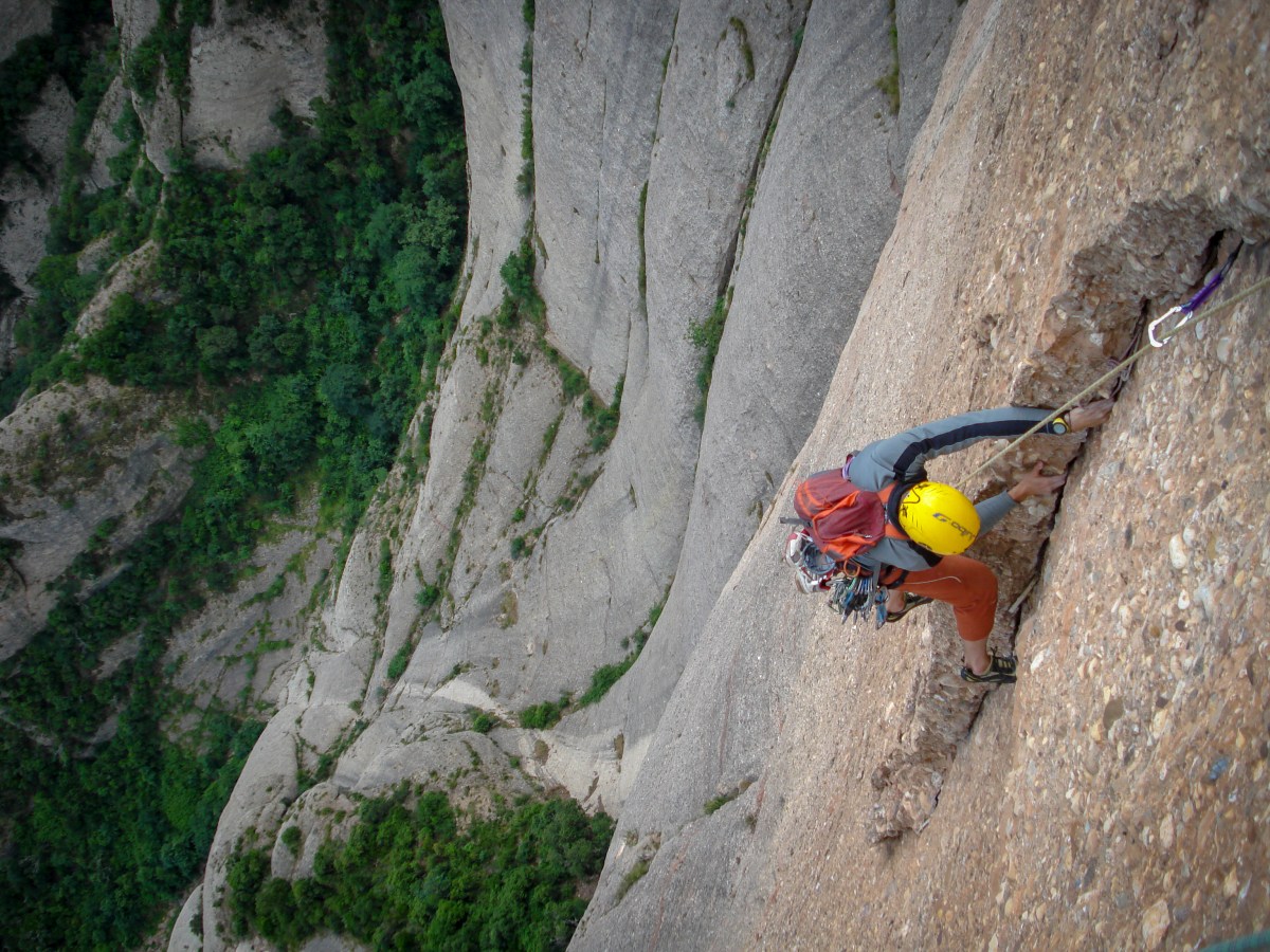 Valentín Casanovas, escalada en Montserrat – Pared de L’Aeri