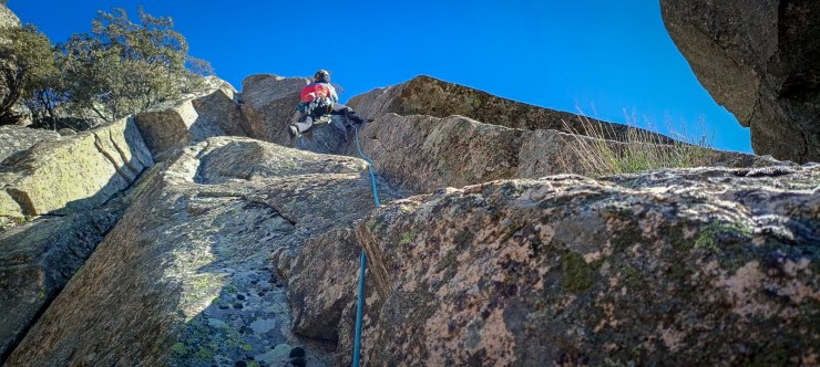 Aguja del Pornoso, escalada en las Agujas de la Cabrera